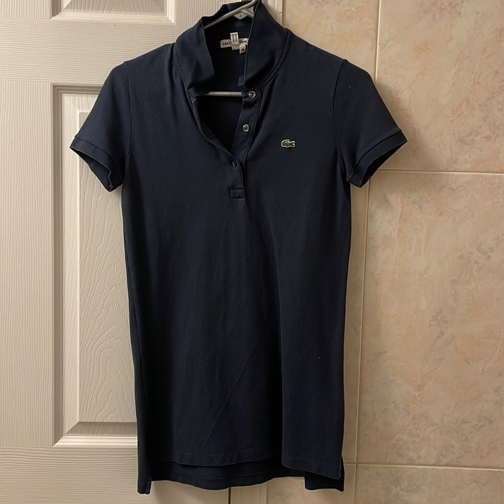 Lacoste tennis shirt dress navy blue
